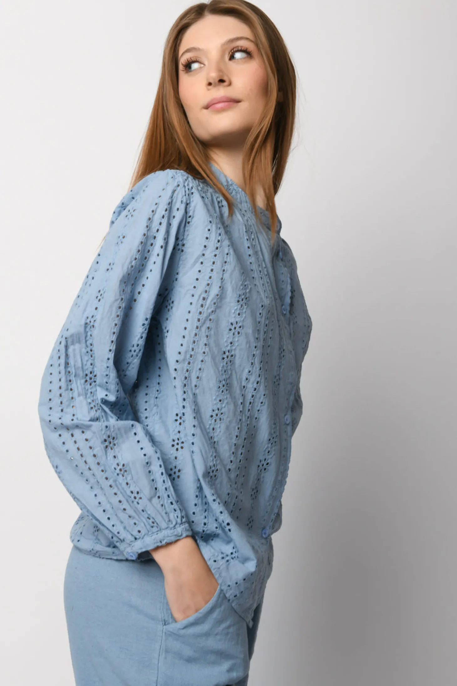Camicia in pizzo sangallo