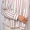 Camicia in raso a righe