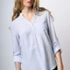 Camicia in viscosa con taschino