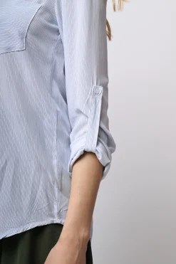 Camicia in viscosa con taschino