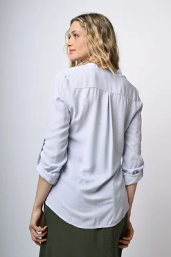 Camicia in viscosa con taschino