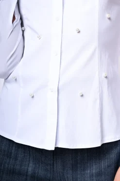 Camicia slim-fit con perle