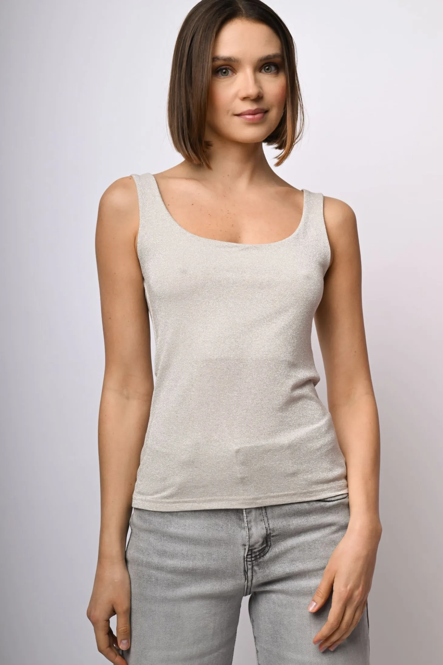 Canotta in maglia lurex