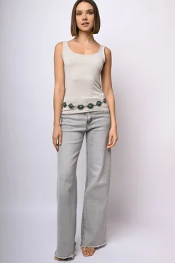 Canotta in maglia lurex