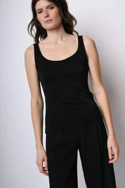 Canotta in maglia lurex