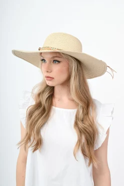 Cappello boho in rafia