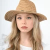 Cappello boho in rafia