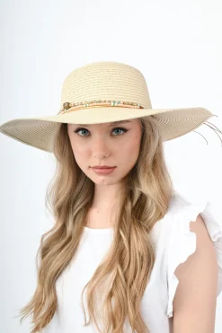 Cappello boho in rafia