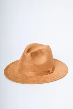 Cappello falda scamosciato