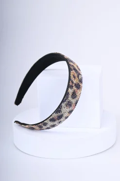 Cerchietto con strass animalier
