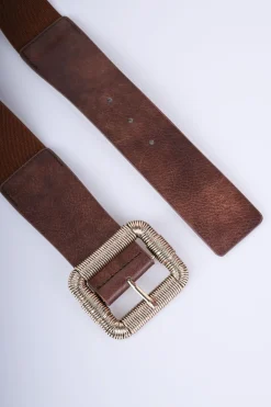Cintura elastica con fibbia rettangolare