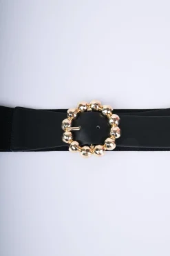 Cintura elastica con fibbia tonda a sfere