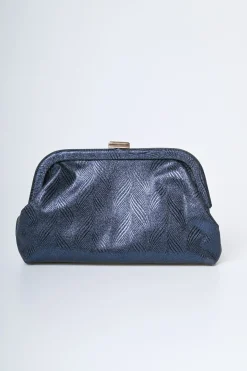 Clutch in tessuto lamé