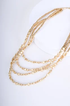 Collana multifili con perline