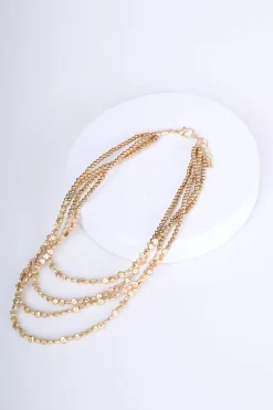 Collana multifili con perline