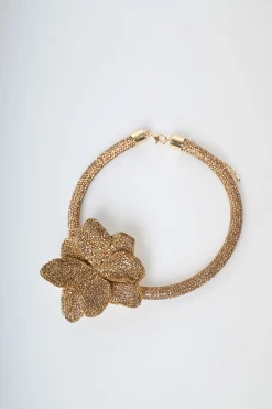 Collana rigida con fiore