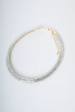 Collana rigida con luccicanti