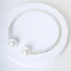 Collana semicerchio con similperle