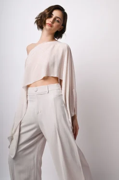 Coprispalle in georgette con strass