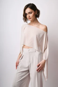 Coprispalle in georgette con strass