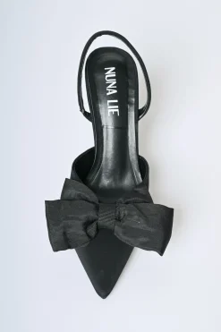 Décolleté slingback con fiocco