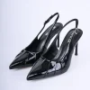 Décolleté slingback con nervature