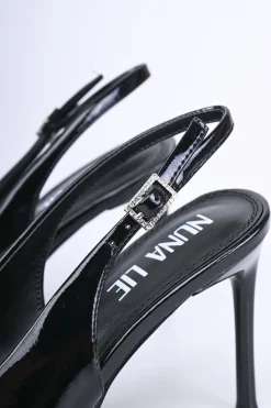Décolleté slingback con nervature