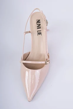 Décolleté slingback in vernice