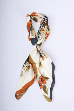 Foulard a stampa floreale