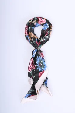 Foulard a stampa floreale