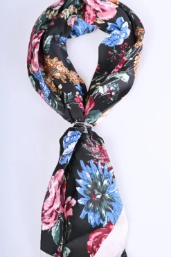Foulard a stampa floreale