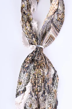 Foulard plissé a stampa etnica