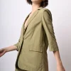 Giacca basic con bottone gioiello