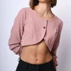 Giacca crop con bottoni