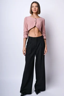Giacca crop con bottoni