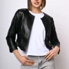 Giacca in similpelle con gancetti
