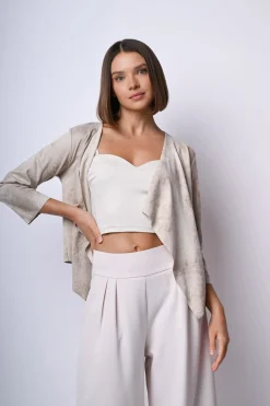 Giacca morbida in faux suede