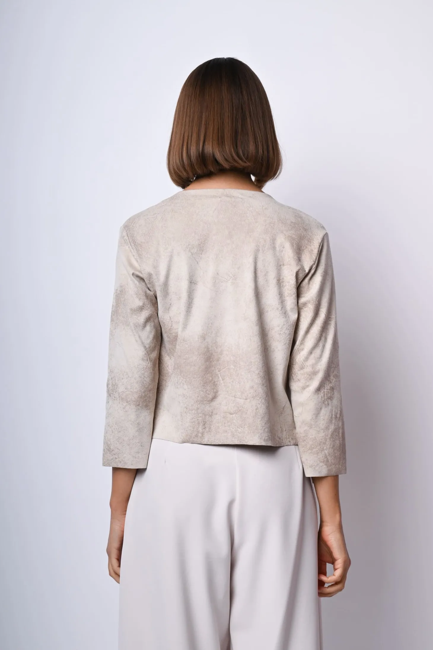 Giacca morbida in faux suede