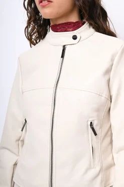 Giacca stile biker in similpelle