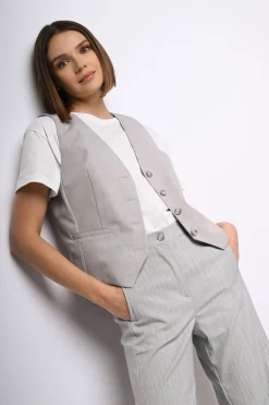 Gilet con retro in raso