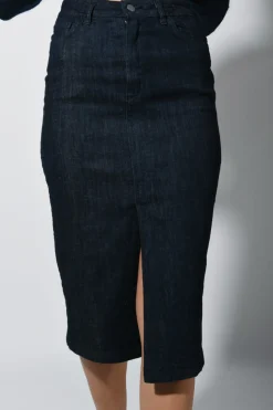 Gonna a tubino in denim