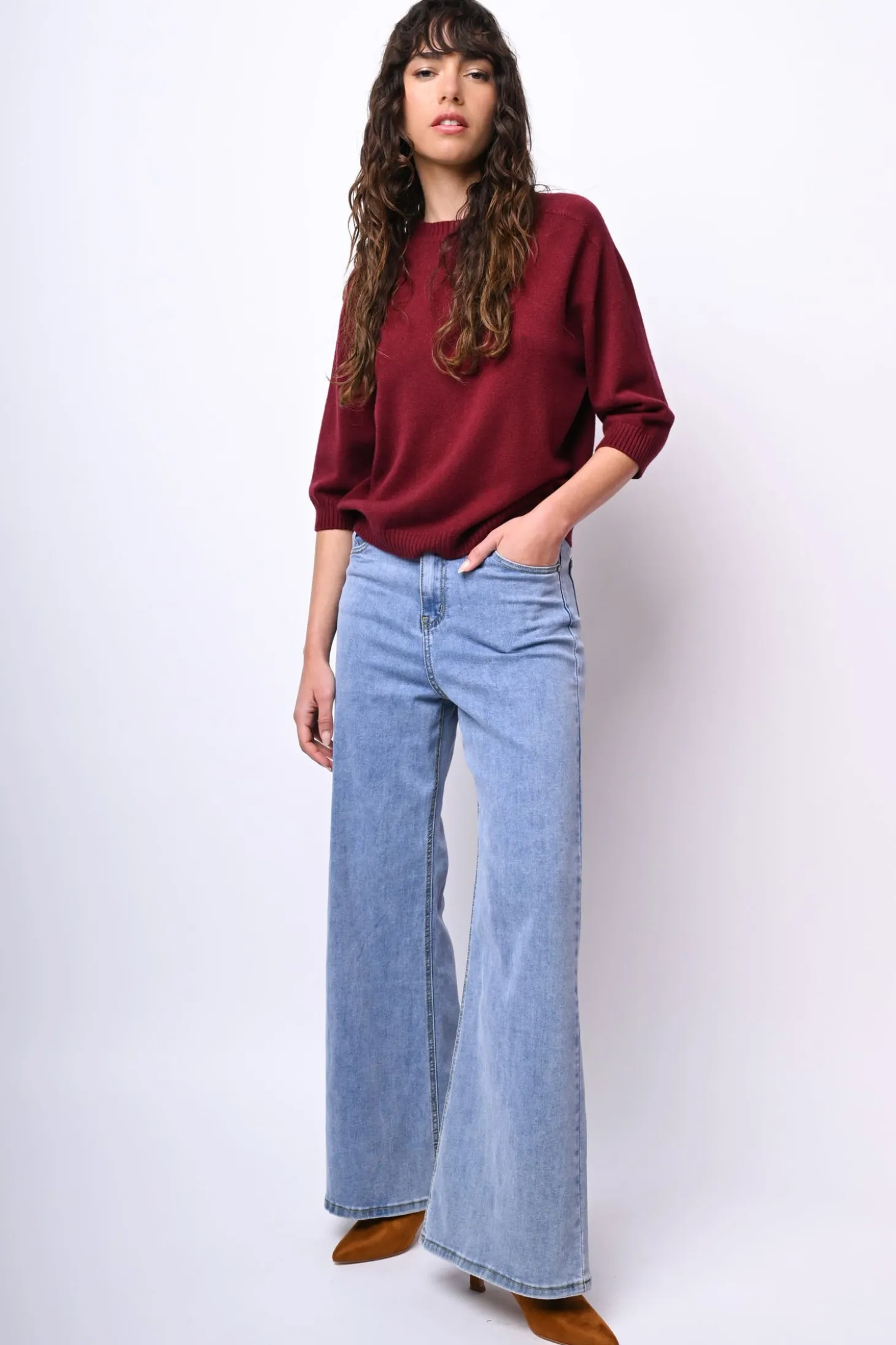 Jeans a gamba ampia