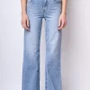 Jeans a gamba dritta con strass