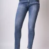 Jeans slim-fit con strass