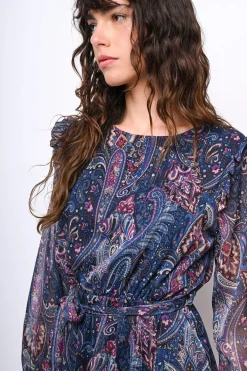 Mini abito a stampa paisley