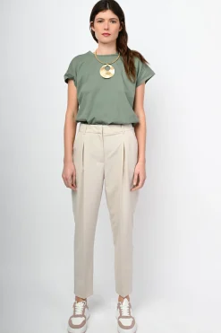 Pantaloni a carota con pinces