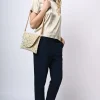 Pantaloni a gamba dritta misto viscosa