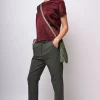 Pantaloni a gamba dritta misto viscosa