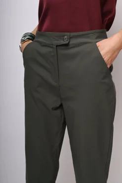 Pantaloni a gamba dritta misto viscosa