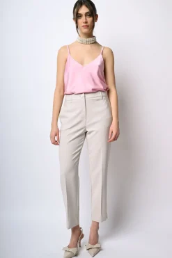 Pantaloni a sigaretta con piega stirata